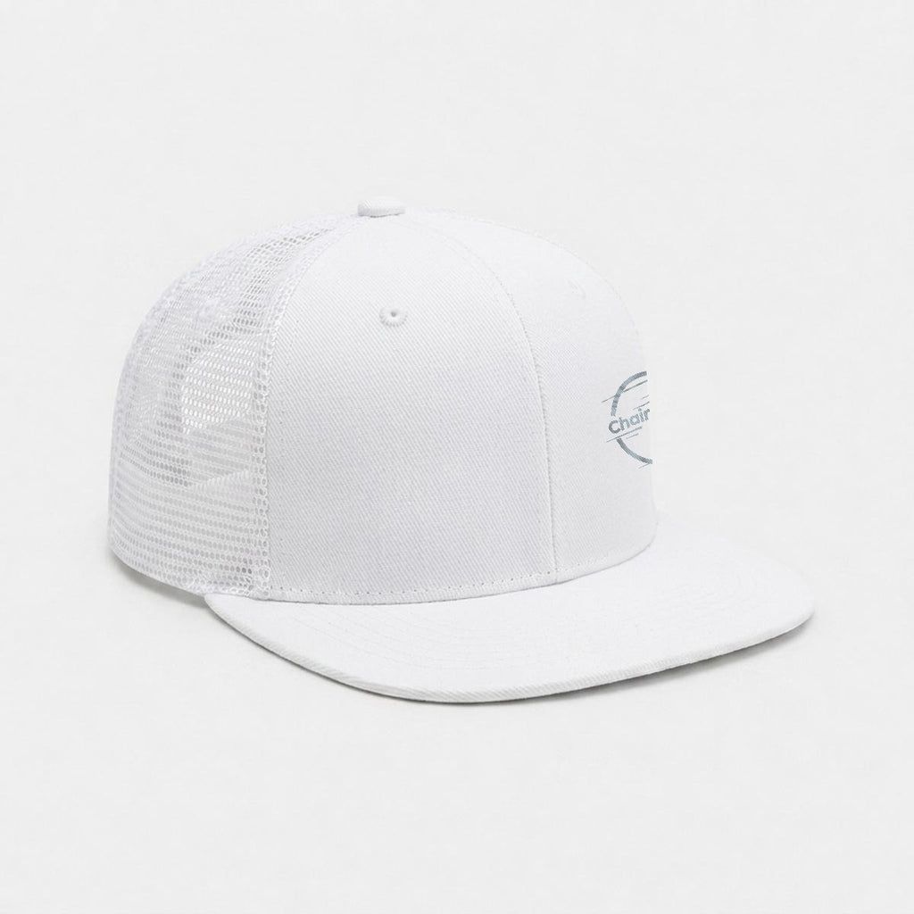 Embroidery Flat-Brim Mesh Cap