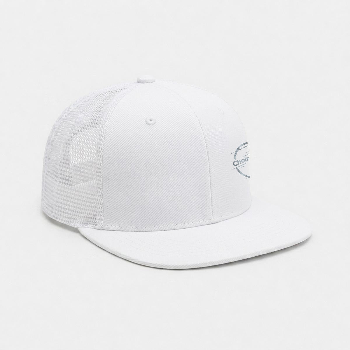 Embroidery Flat-Brim Mesh Cap